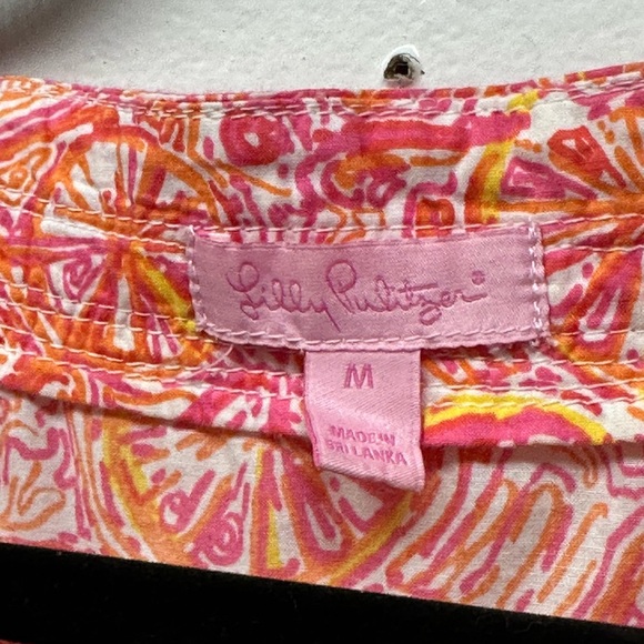 Lilly Pulitzer Pink Citrus Print Cotton Tunic Dress Size M - Picture 3 of 7